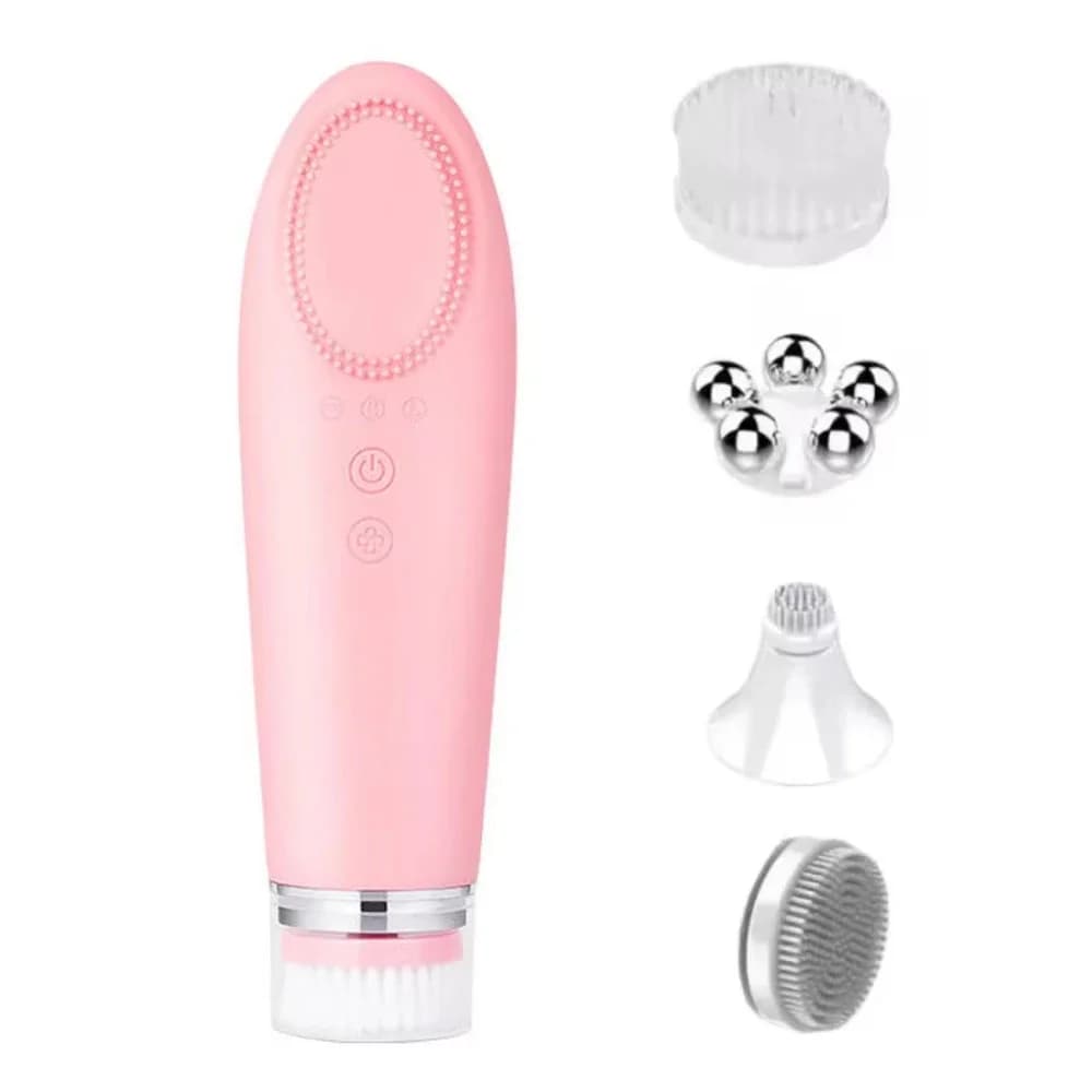 warm multifunction facial cleansing brush with interchangeable heads — image 8