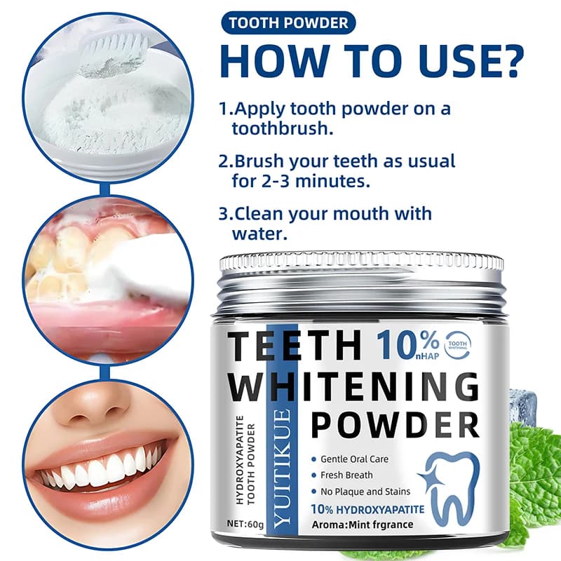 sodium hydroxide teeth whitening powder — image 6
