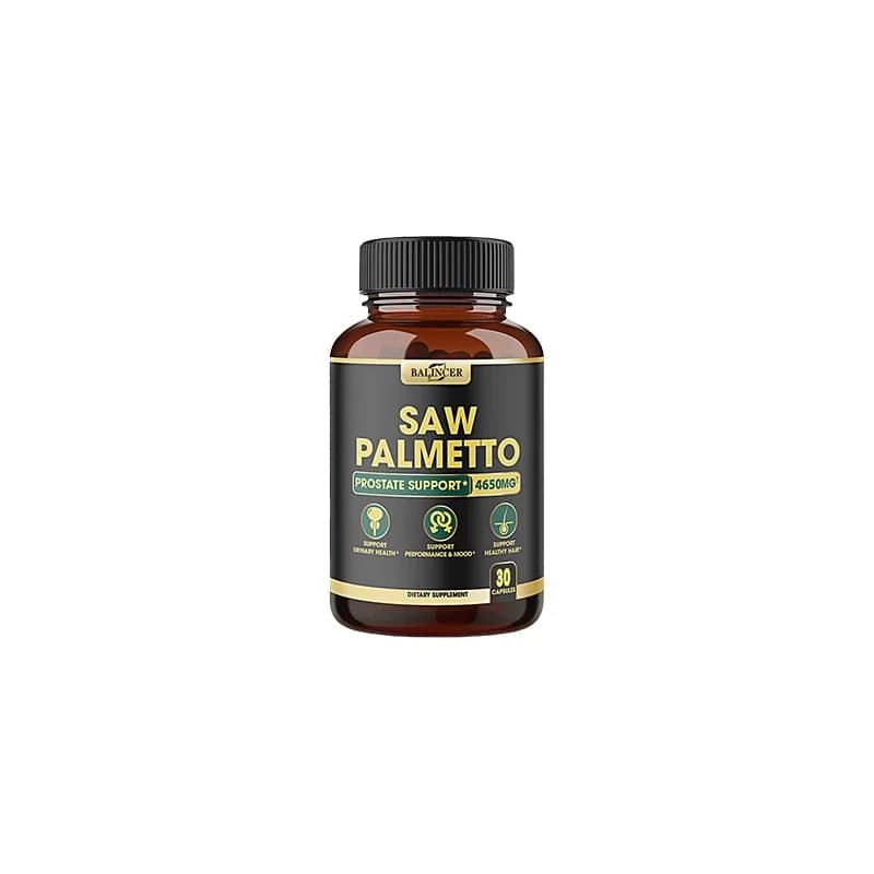 bottles of saw palmetto capsules with ashwagandha and turmeric — image 8