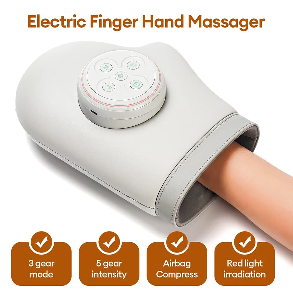 electric hand massager with air‑pressure kneading and heat — image 3