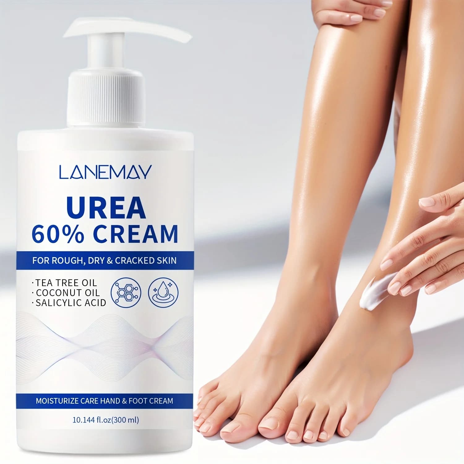 Urea 60% hand and foot cream tube with tea tree oil — image 2