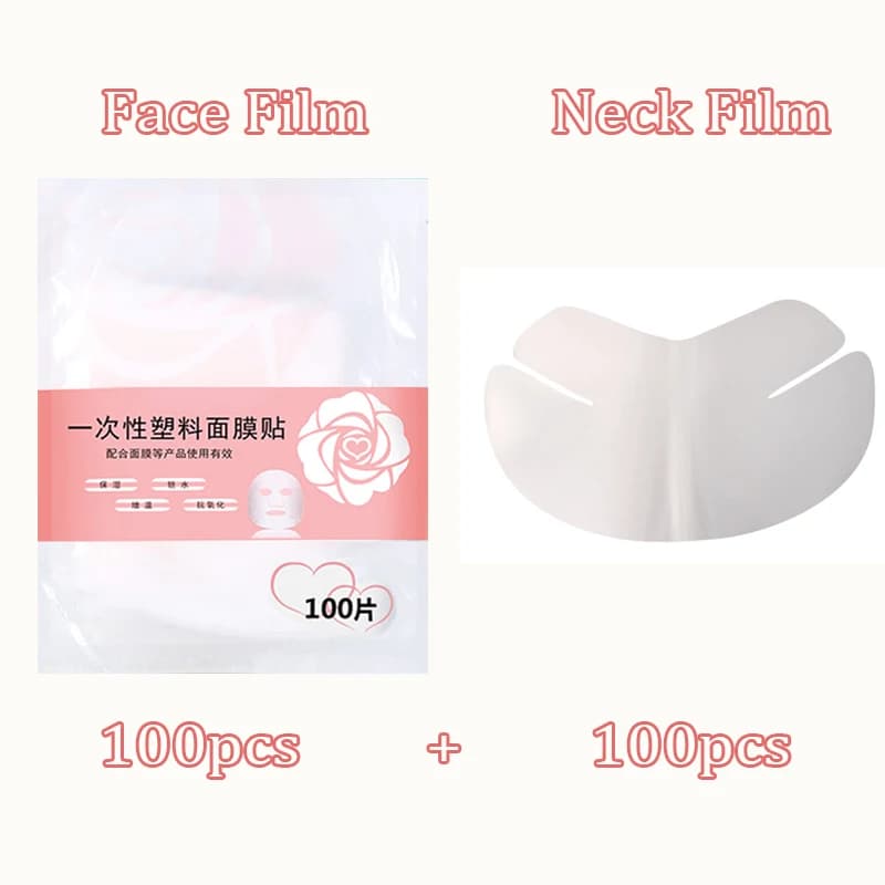transparent disposable full face plastic film cleanser mask — image 6
