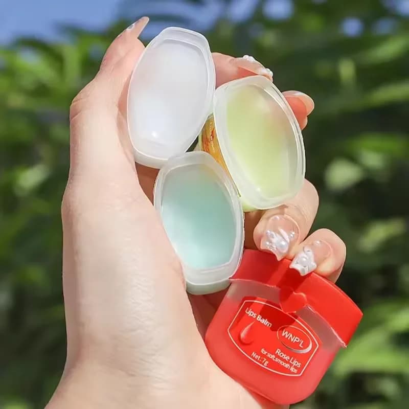 Fruit-flavored lip balm tubes in a set — image 6