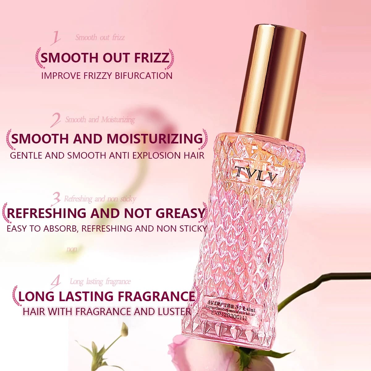 hair repair perfume bottle with essential oil — image 3