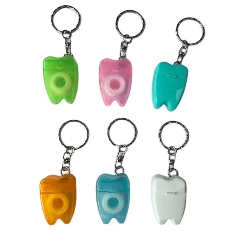 keychain dental floss picks set of 10 — image 2