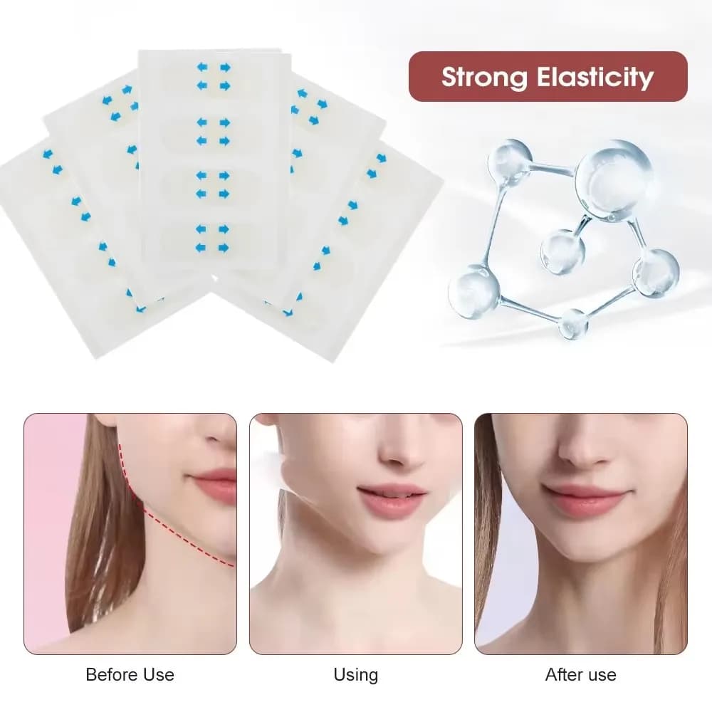 V-shape transparent face lifting adhesive tape — image 3
