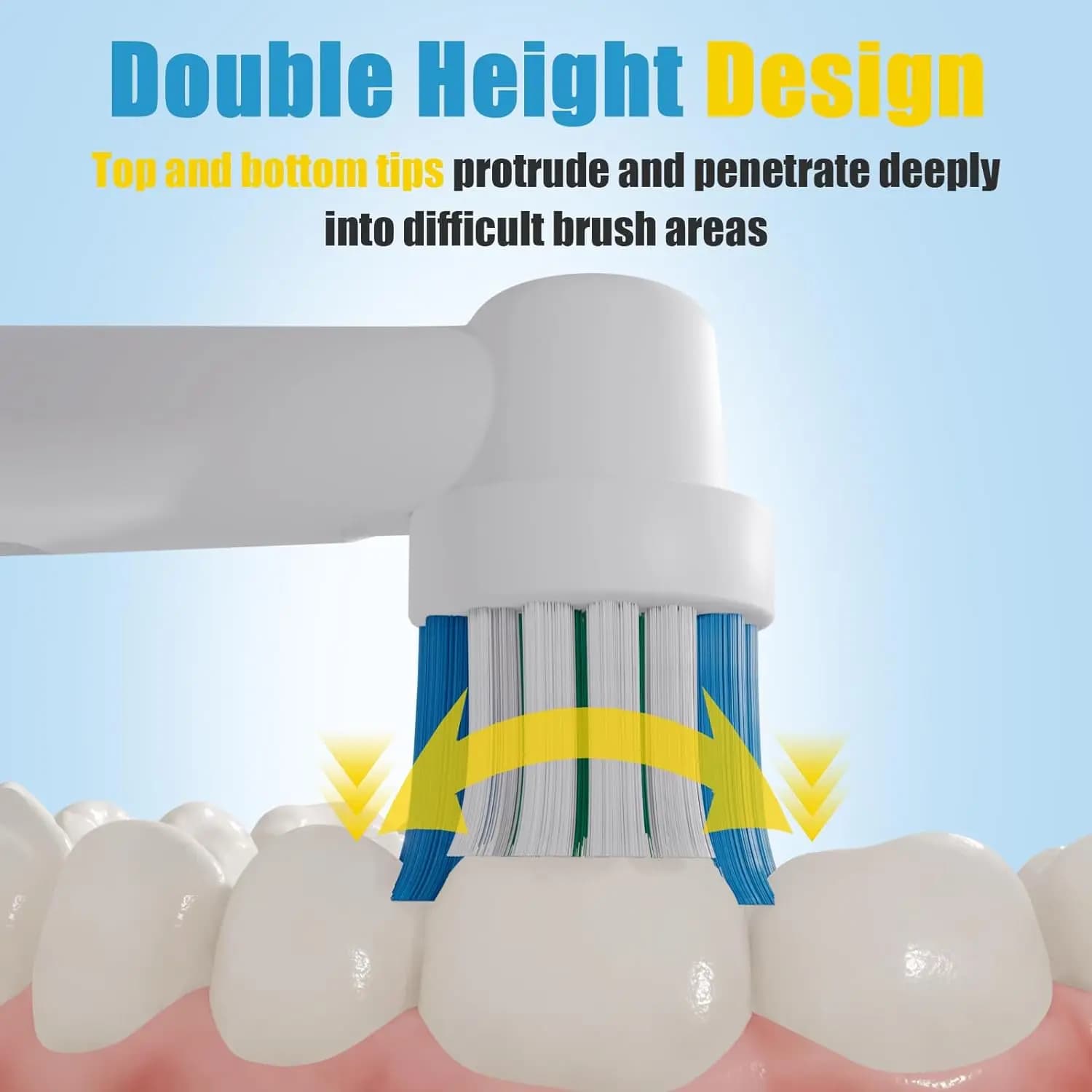 black and white replacement brush heads for Oral‑B electric toothbrush — image 3