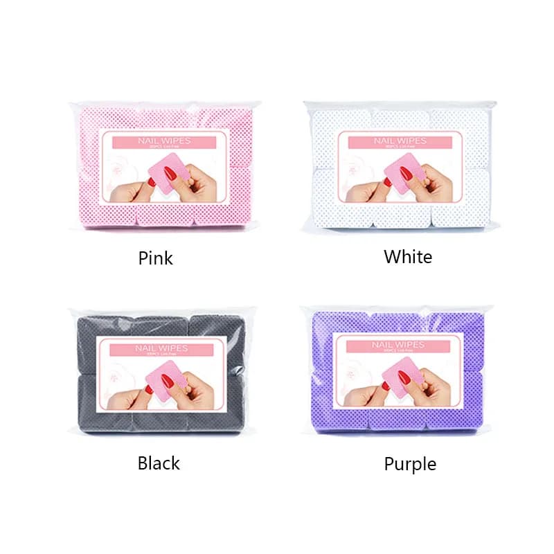 colorful lint-free cotton nail polish remover wipes — image 5