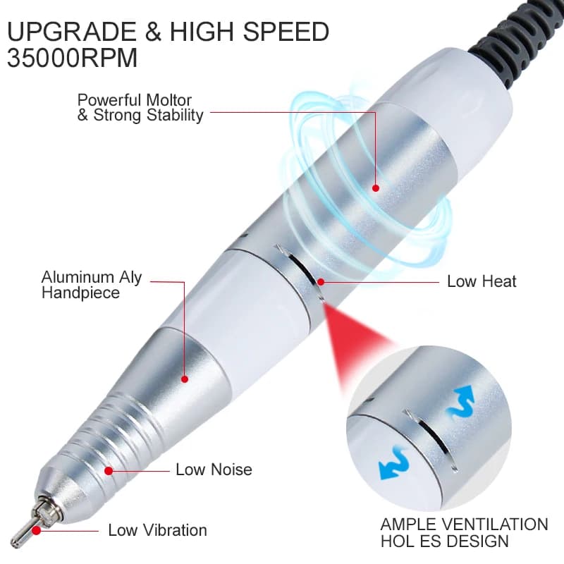 electric nail drill pen handpiece — image 3