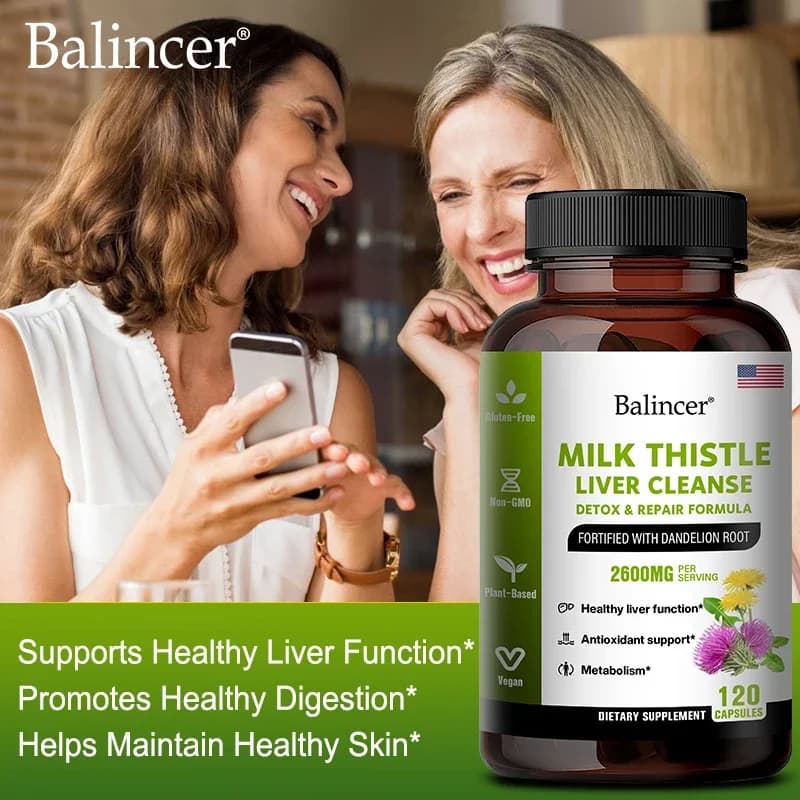 milk thistle and dandelion root liver support capsules — image 5