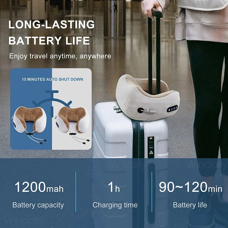 electric neck massager with heat and shiatsu kneading — image 4