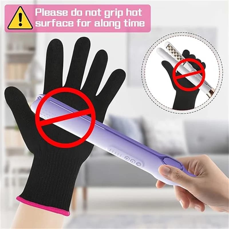 Heat-resistant gloves for hair styling — image 5