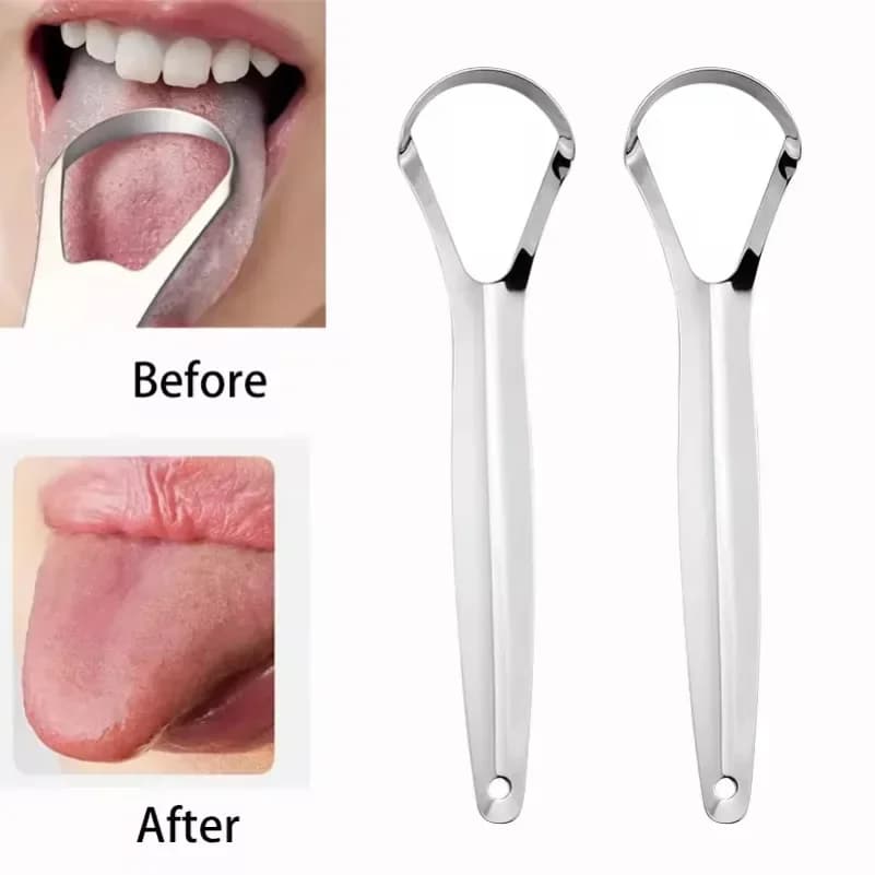 Stainless steel tongue scraper — image 4