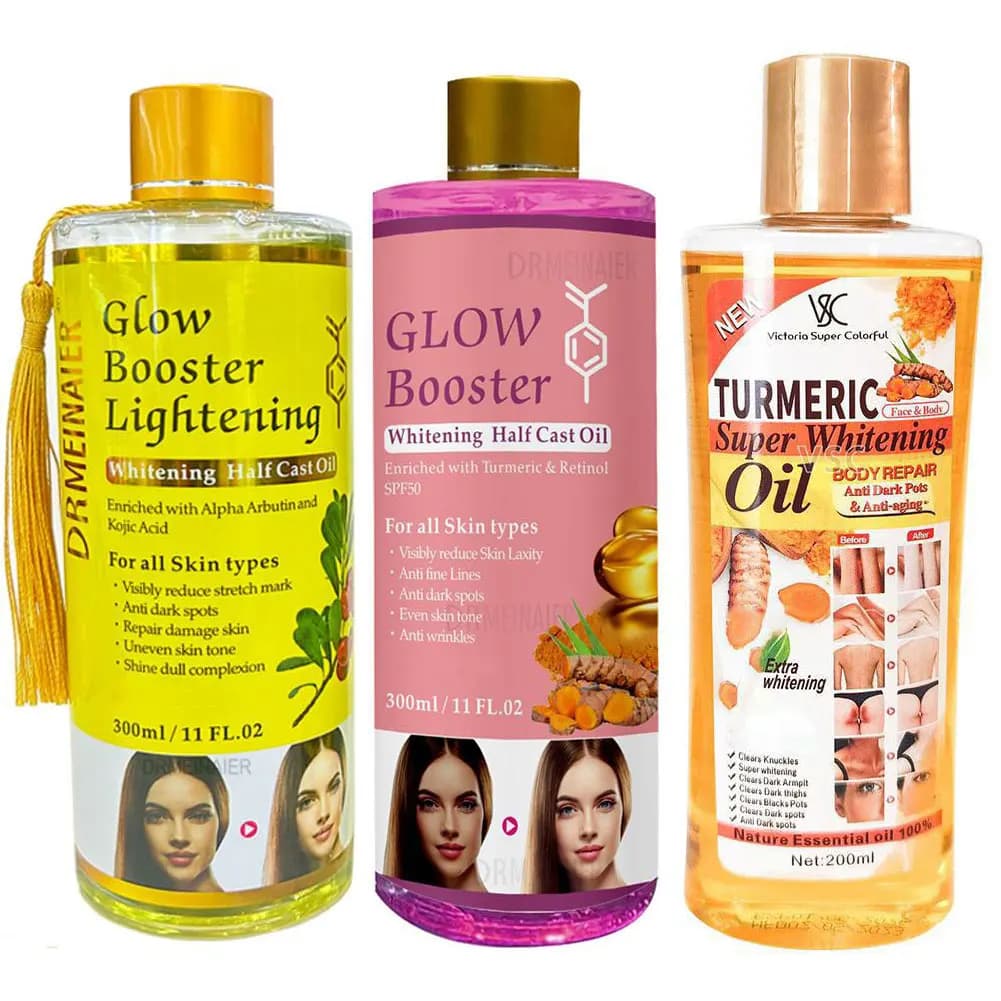 Kojic acid brightening massage oil bottle — image 1