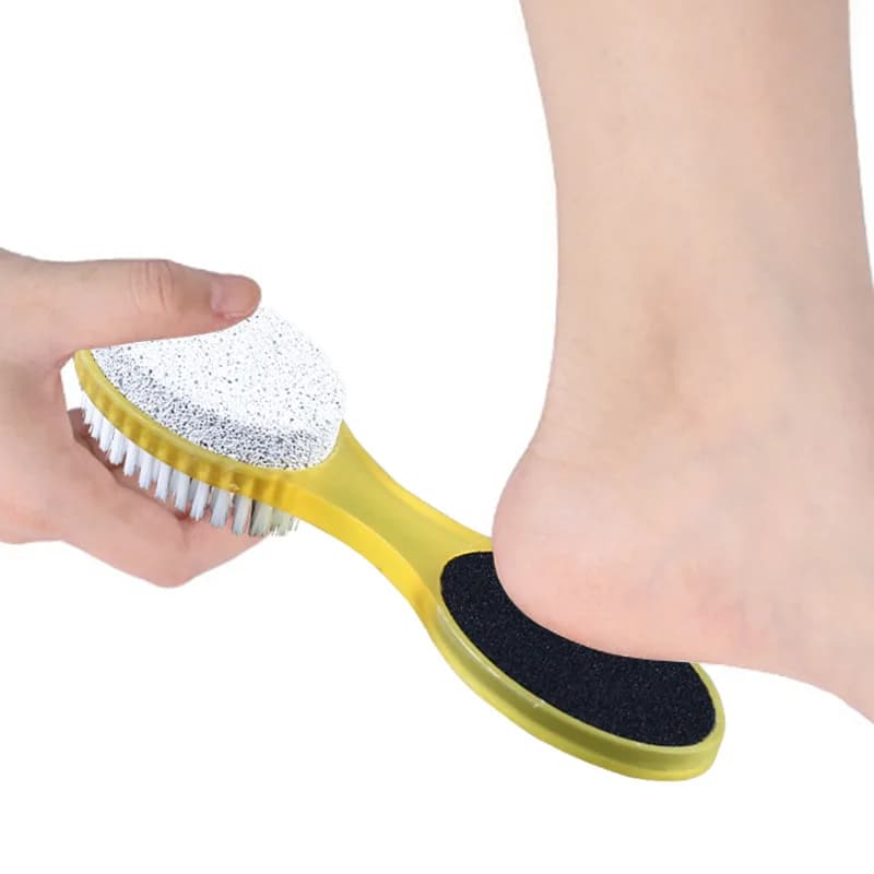 4-in-1 pedicure foot scrubber with brush and callus file — image 7
