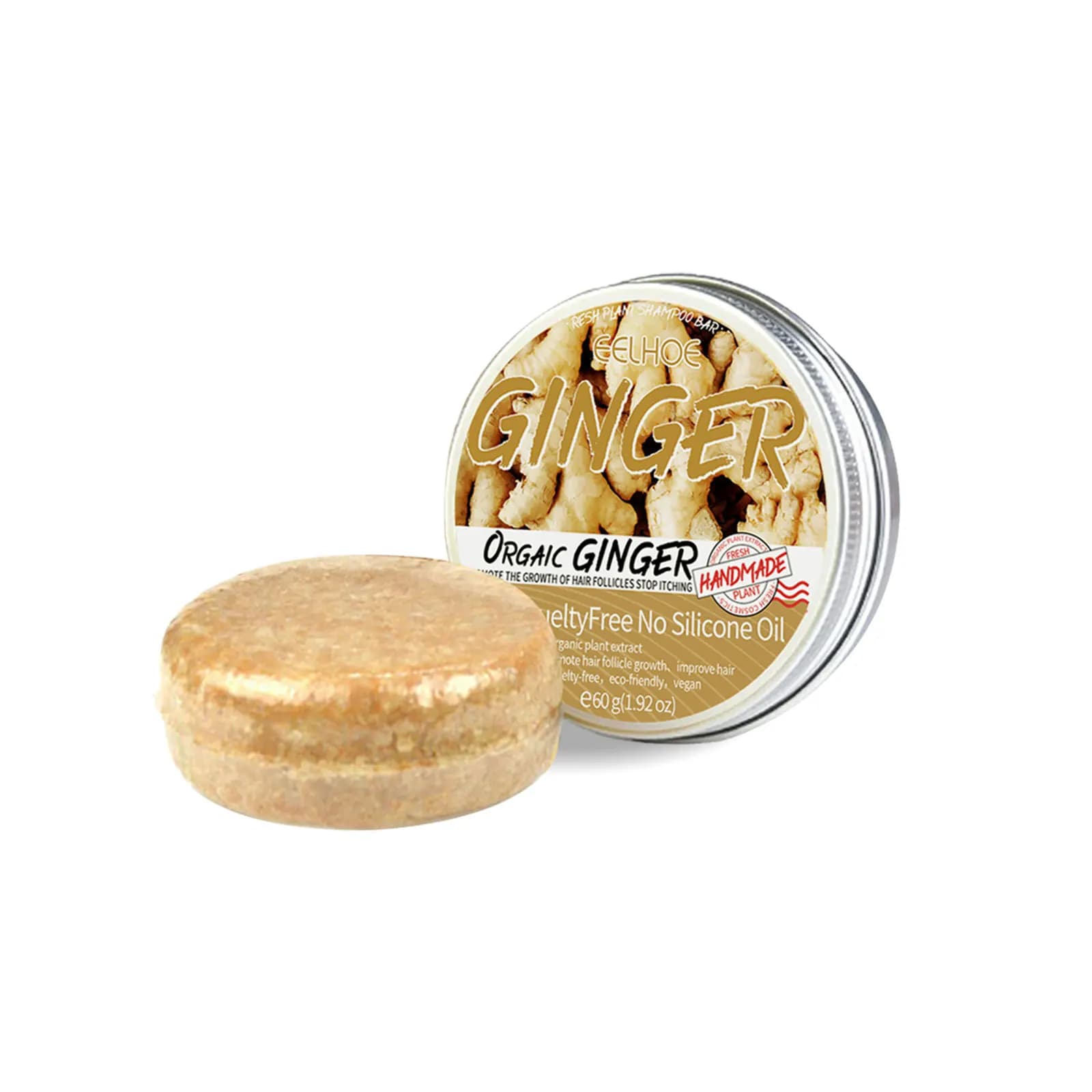 Natural ginger shampoo soap bar 60g — image 7