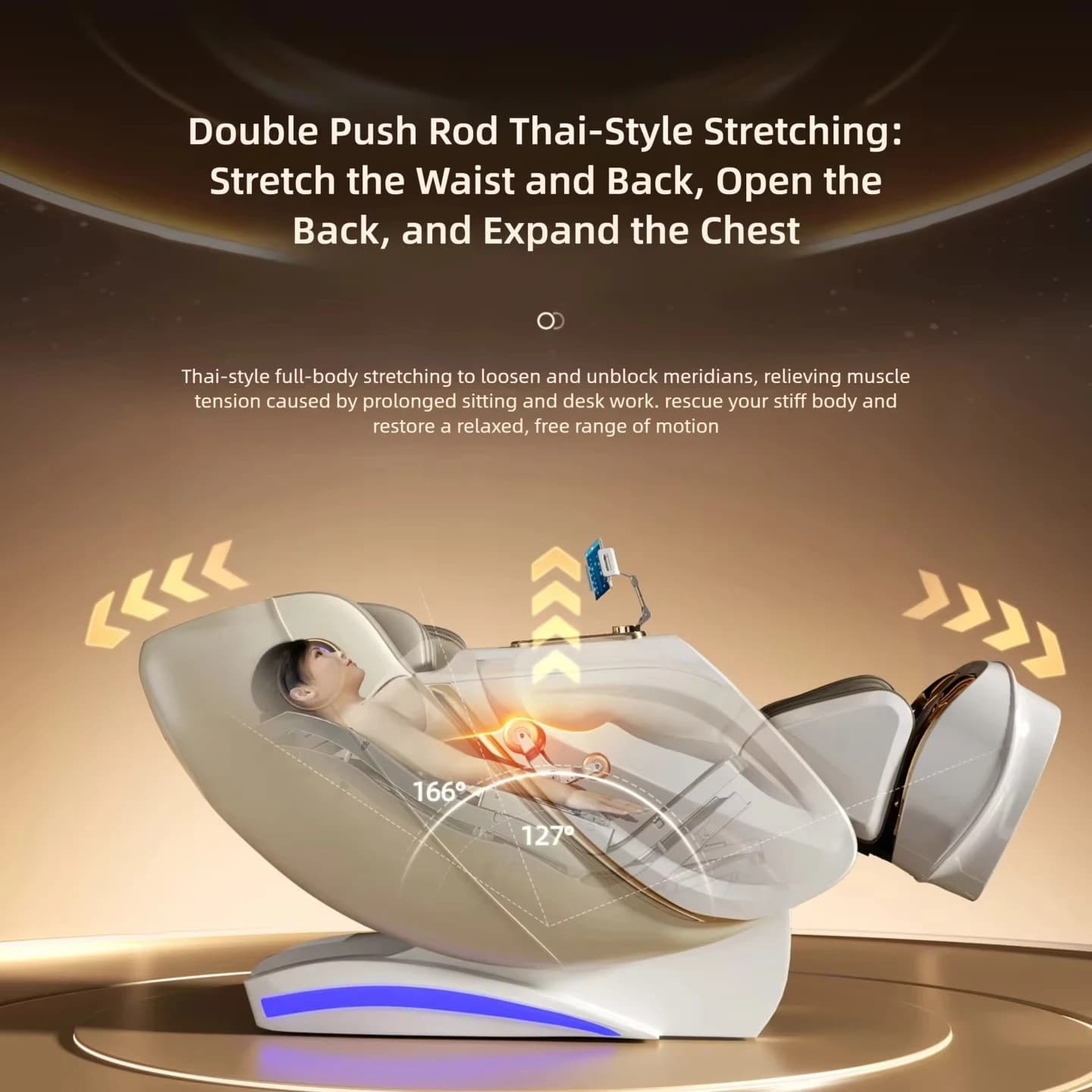 4D Gear Movement Massage Chair 360° Cradle Swing Design Full — image 3