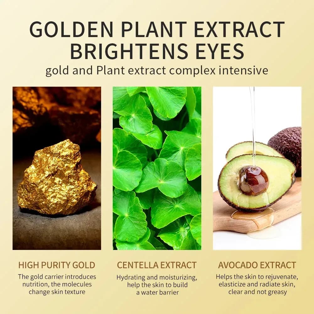avocado and gold eye mask patches — image 5