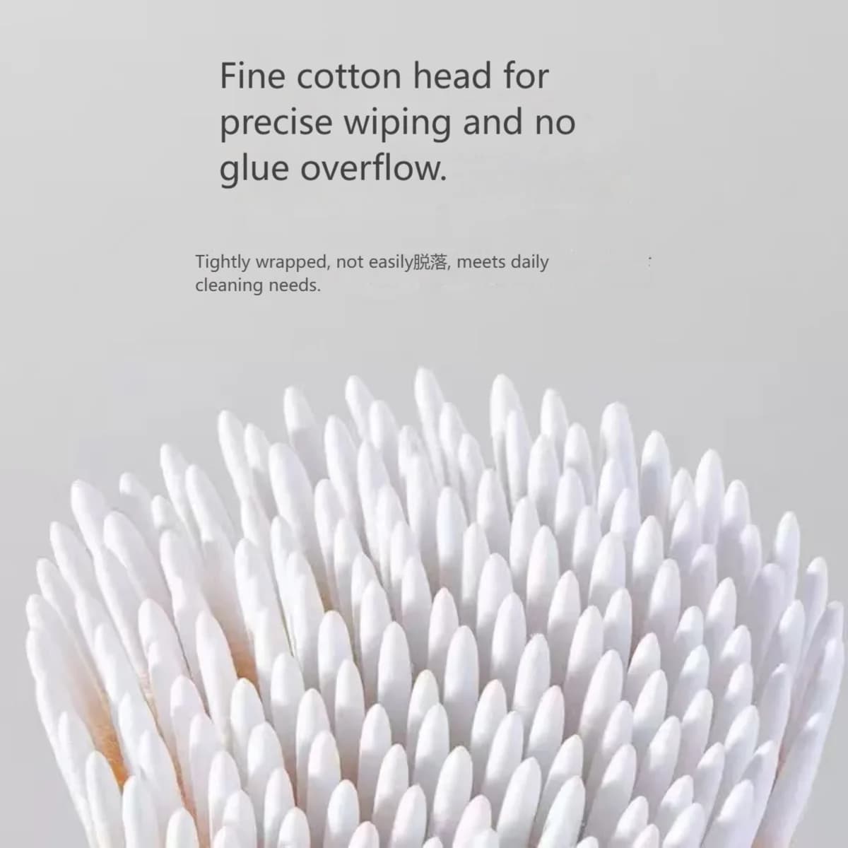100/300/500 Nails Wooden Tip Cotton Stick Buds Disposable — image 3