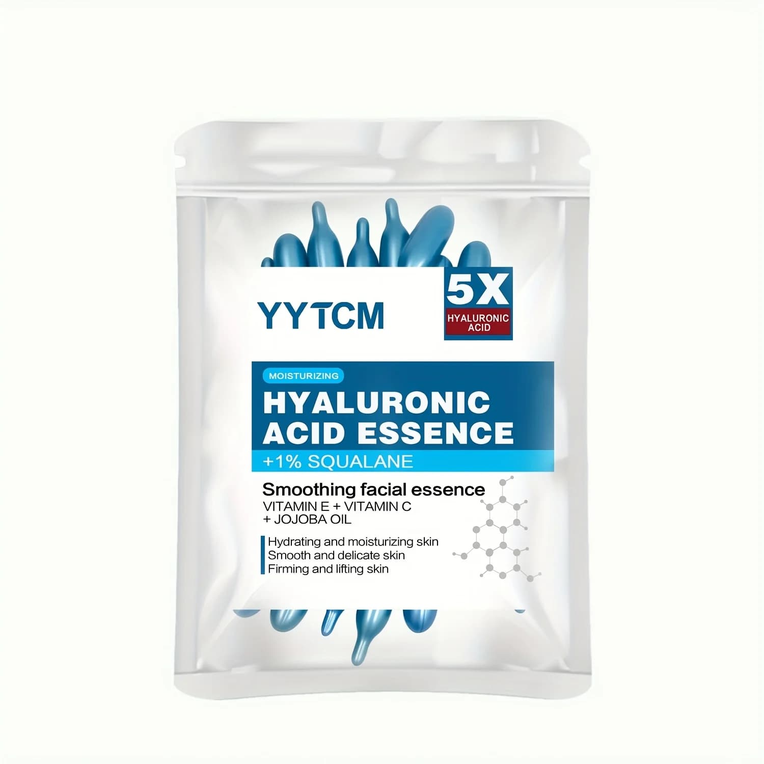 Hyaluronic acid moisturizing capsule essence bottle with capsules — image 8