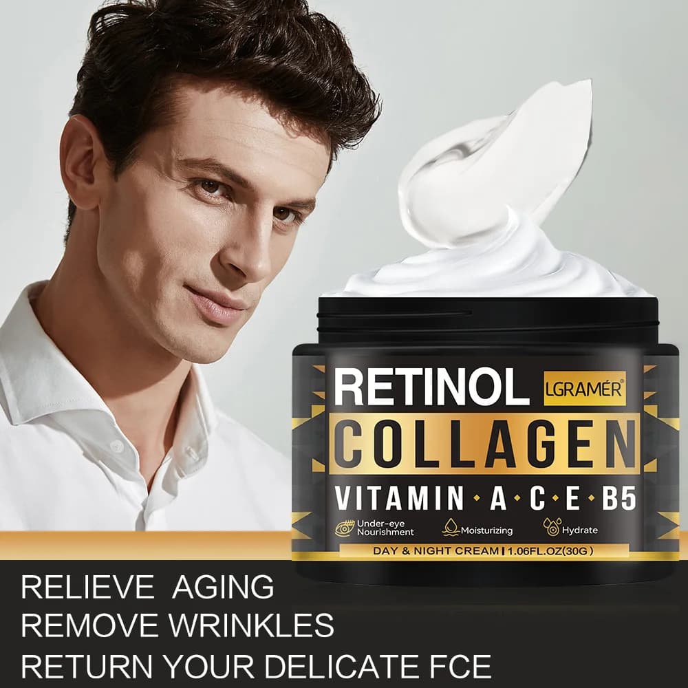 Retinol collagen face cream for men — image 1
