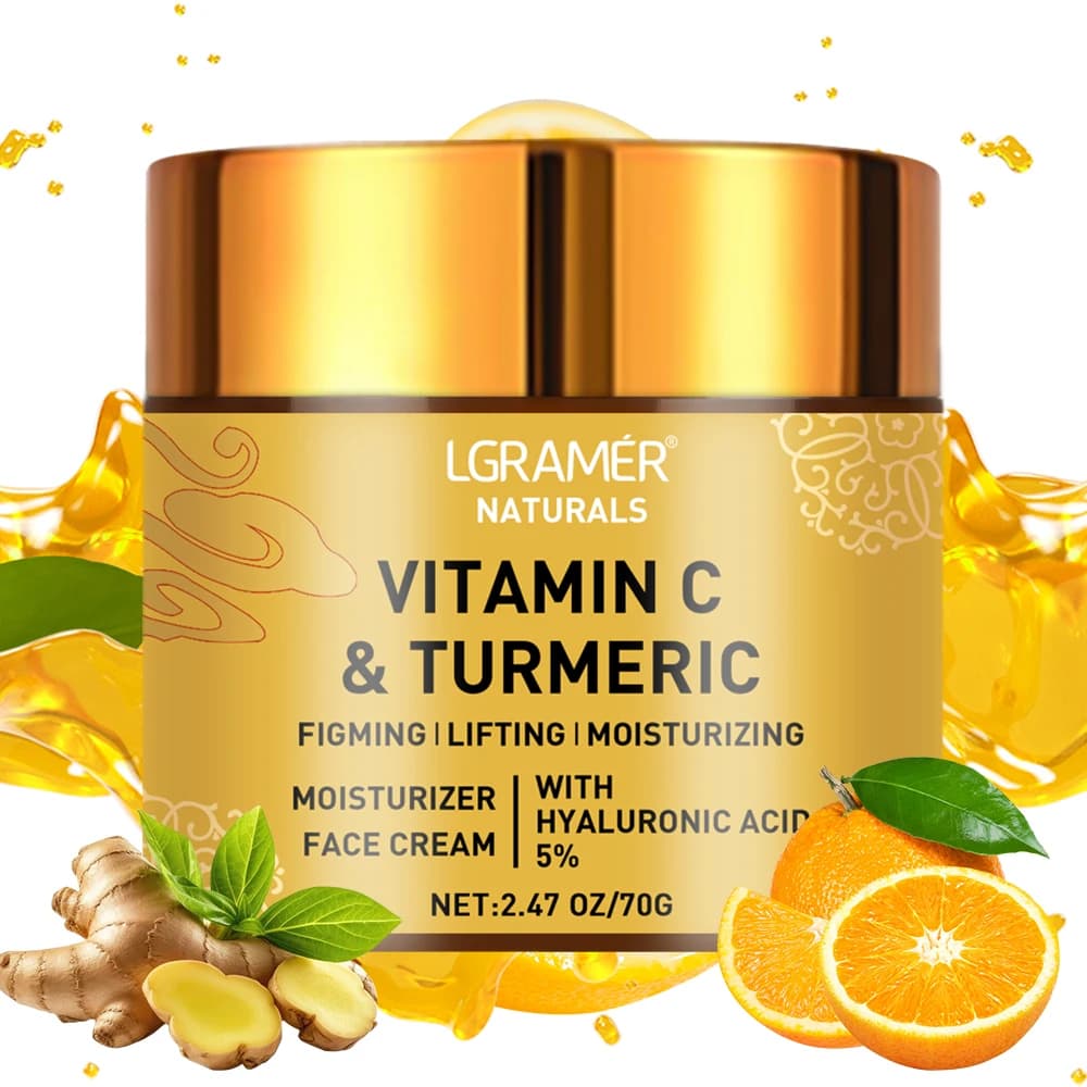 Turmeric vitamin C face cream with retinol and hyaluronic acid — image 4