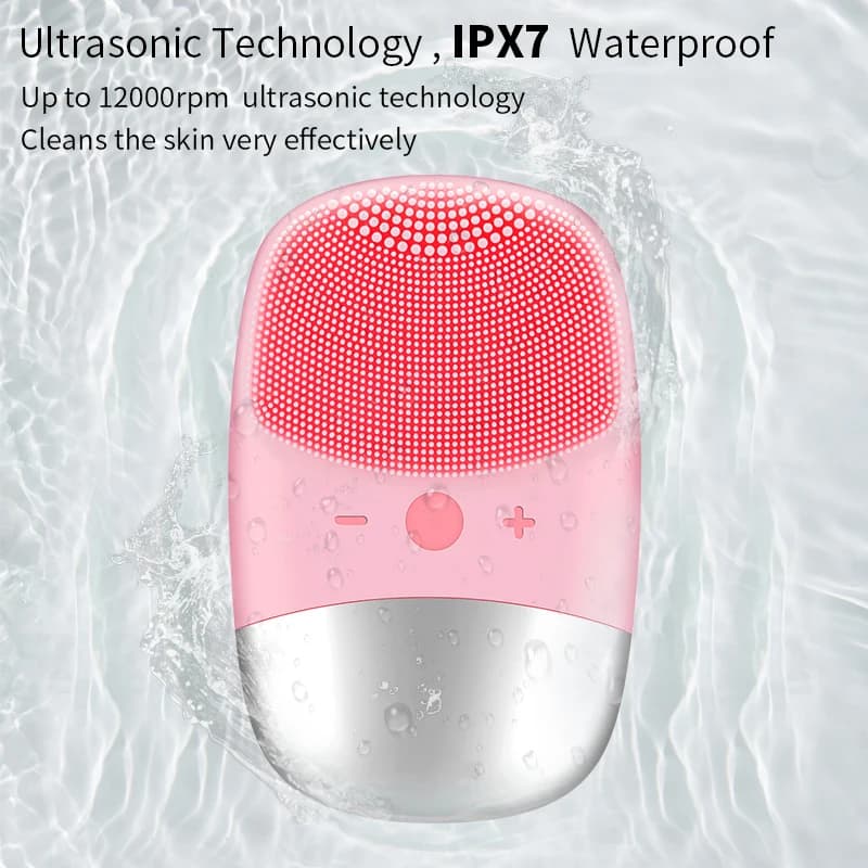 Sonic facial cleansing brush with soft bristles — image 3