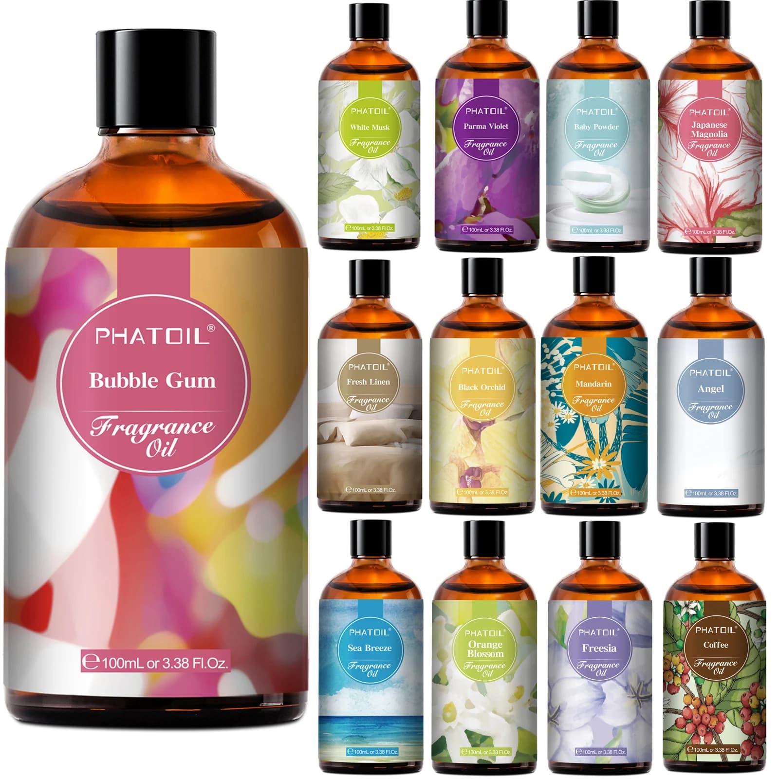 Coconut and vanilla bubble gum fragrance oil bottle — image 1