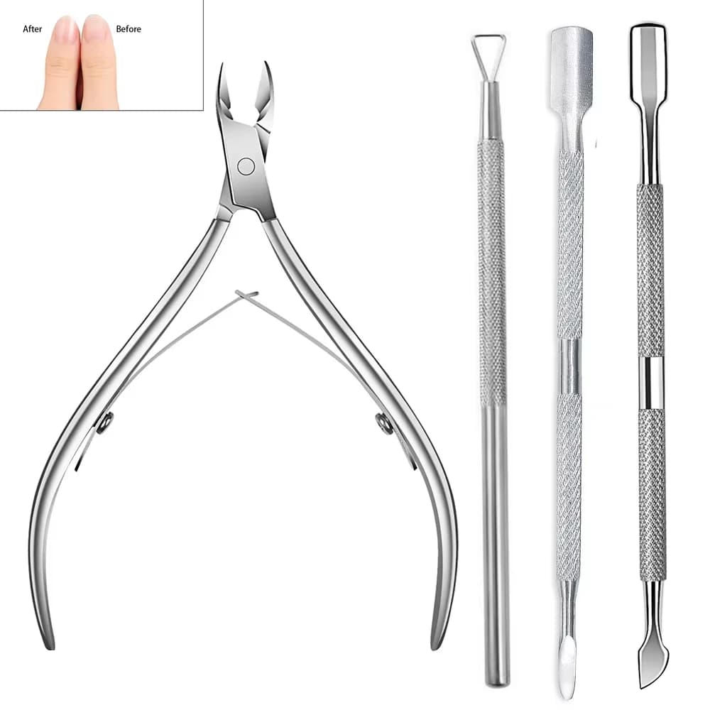 Linmanda Cuticle Pliers with Cuticle Pusher