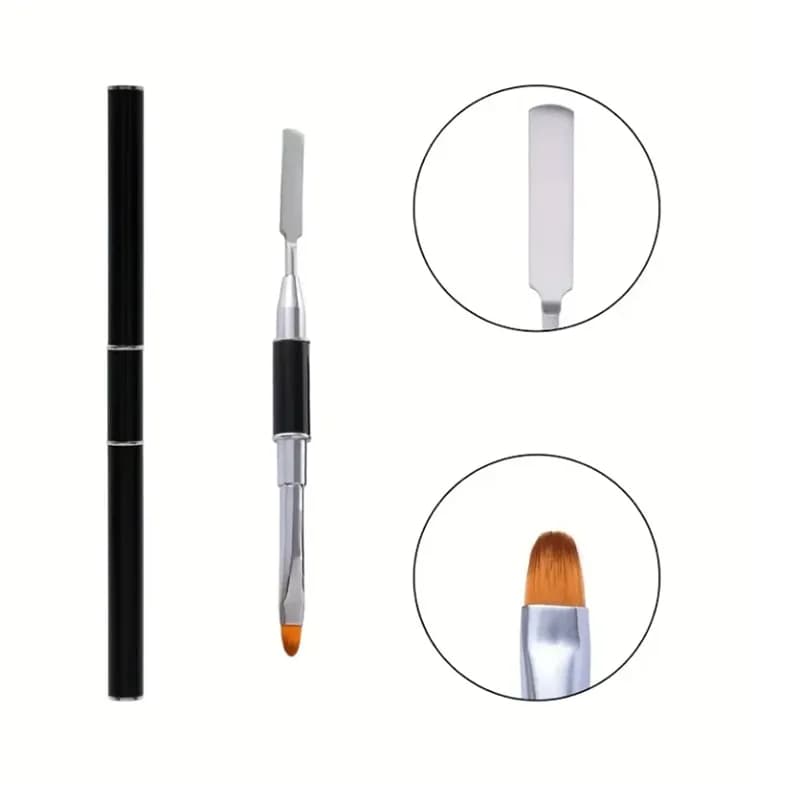 2-in-1 gel nail brush and spatula — image 1