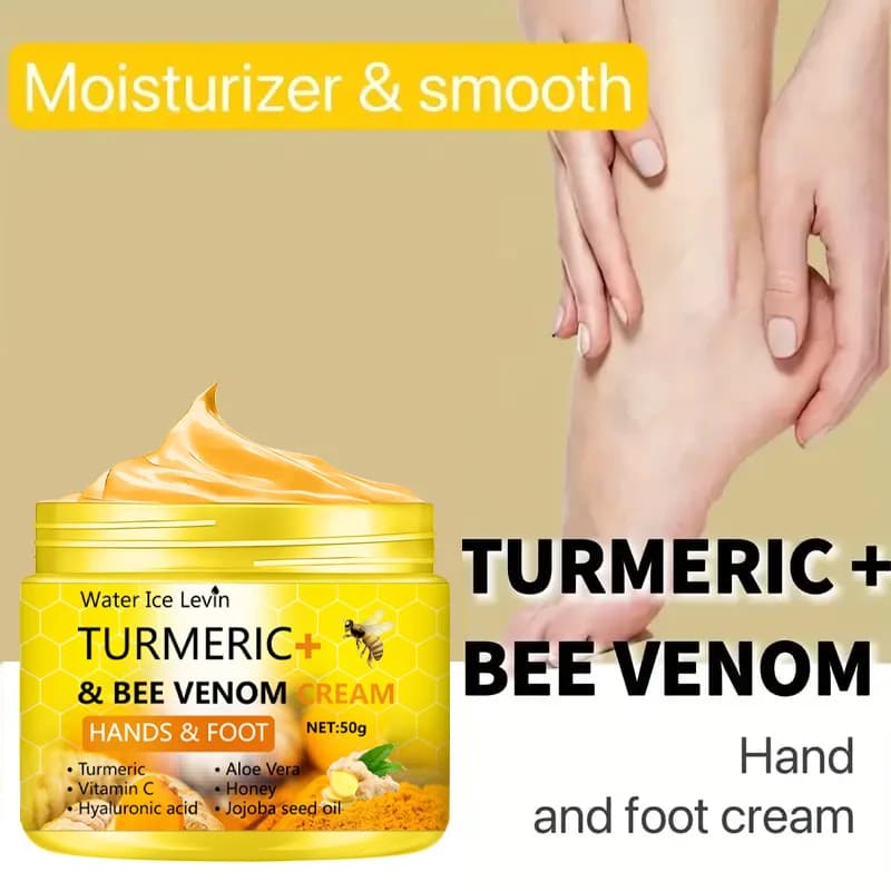 Turmeric and bee venom foot cream tube — image 5