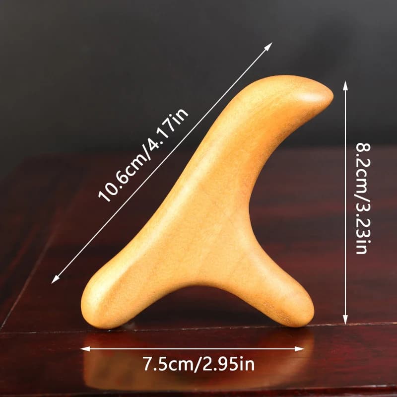 Sandalwood Gua Sha massage tool for neck, back and feet — image 6