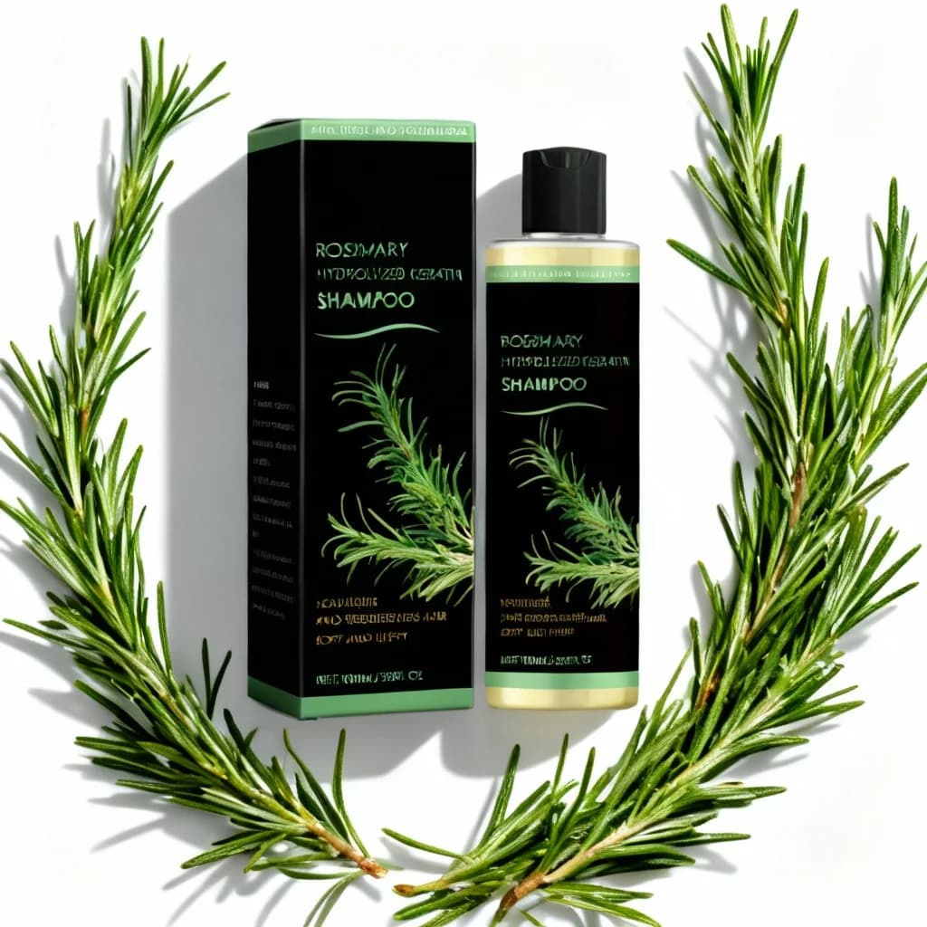bottle of rosemary natural shampoo — image 1