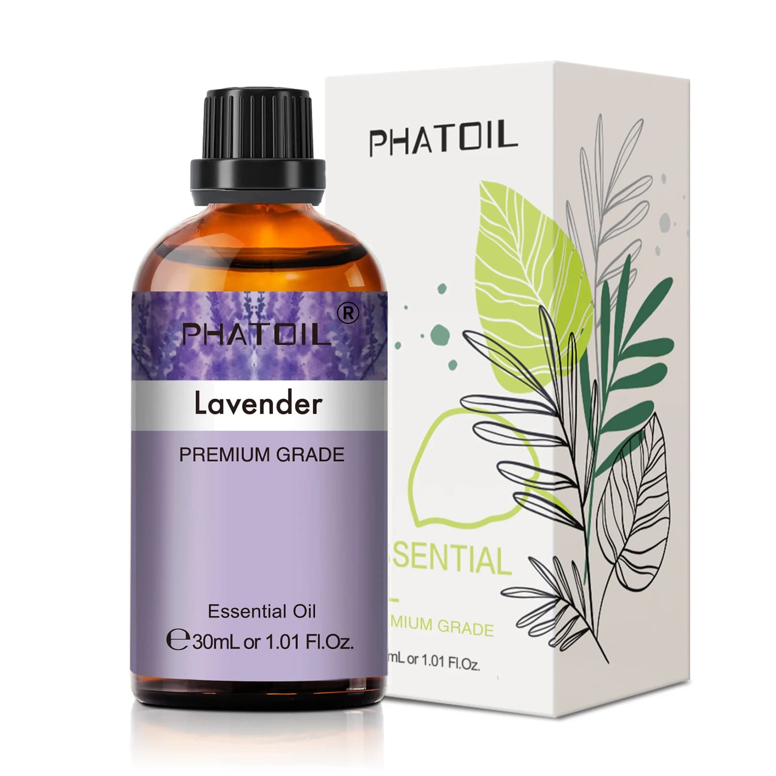 Bottle of lavender, peppermint, vanilla and tea tree essential oil blend — image 2