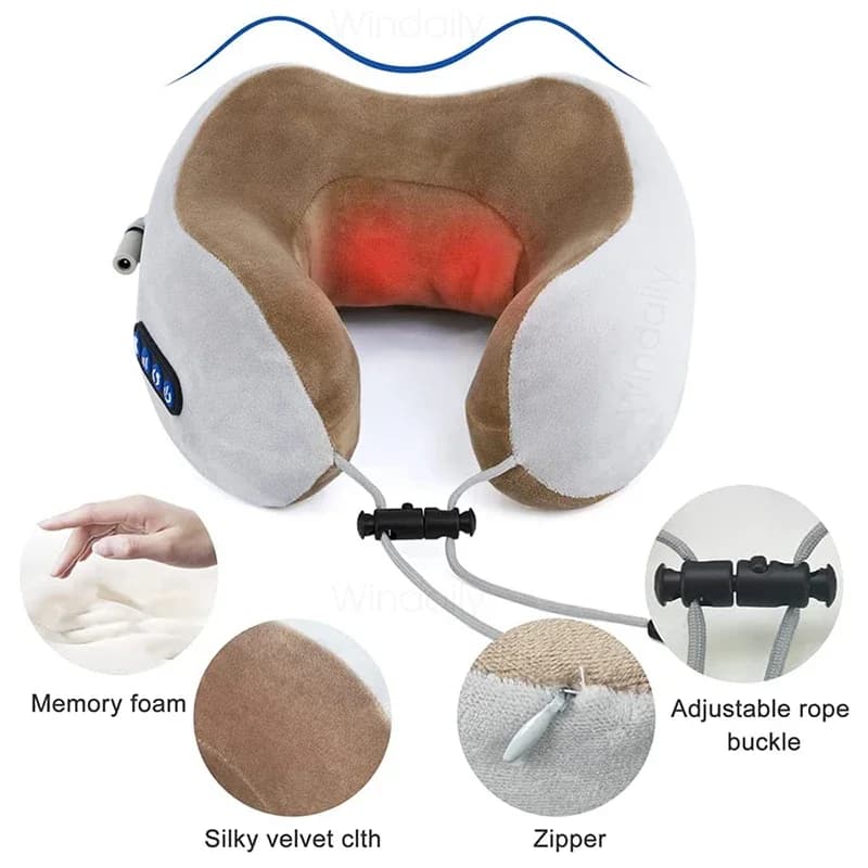 electric neck massager with heat and shiatsu kneading — image 3