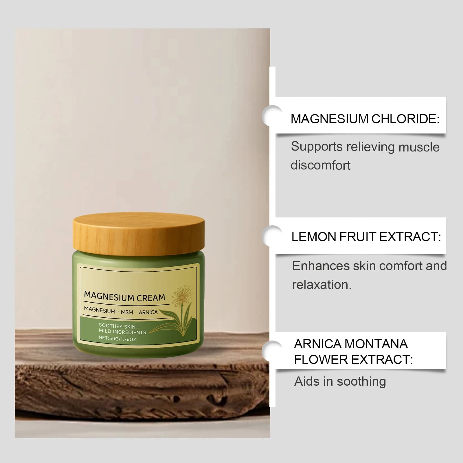 magnesium relief cream jar — image 4