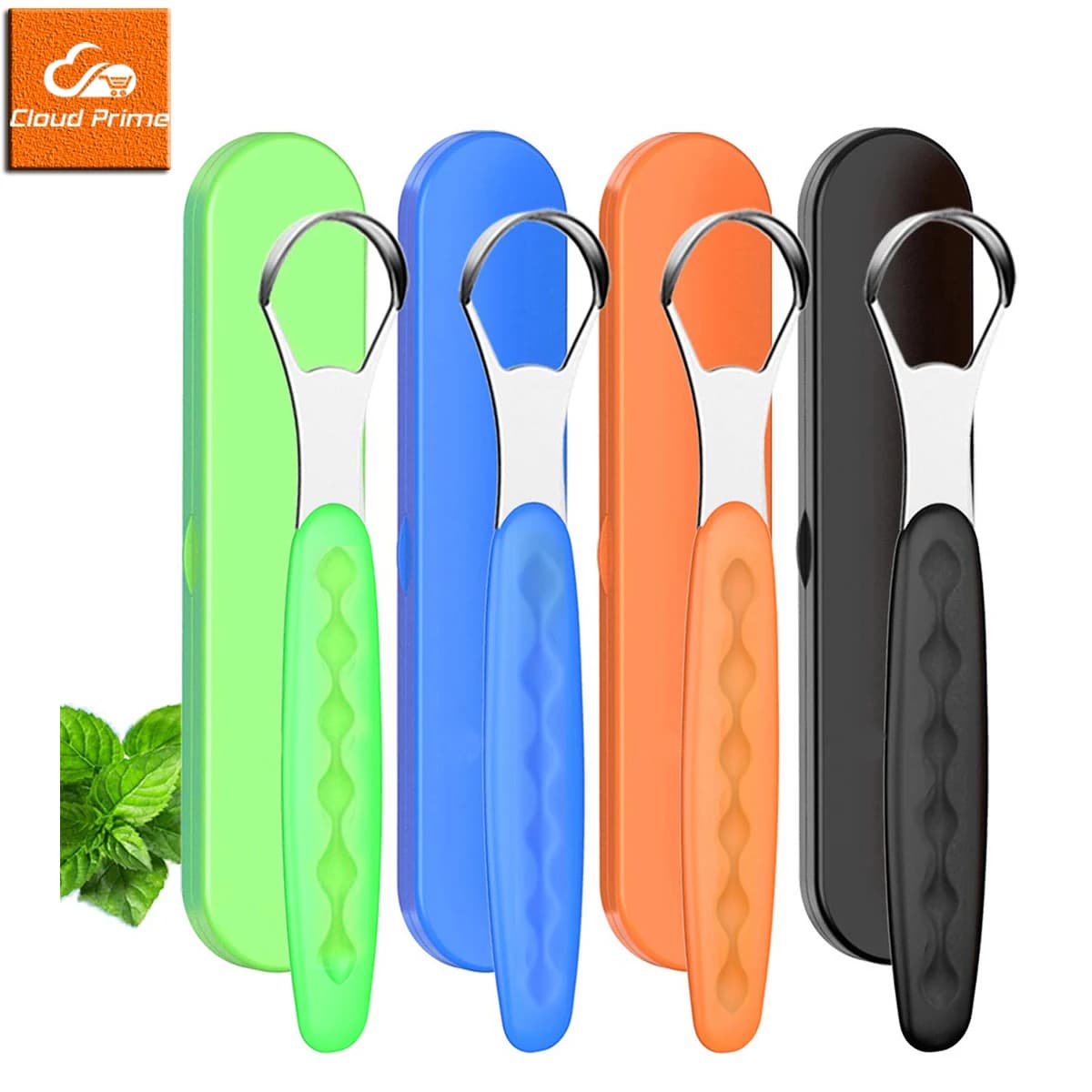 Stainless Steel Tongue Cleaner with Portable Case