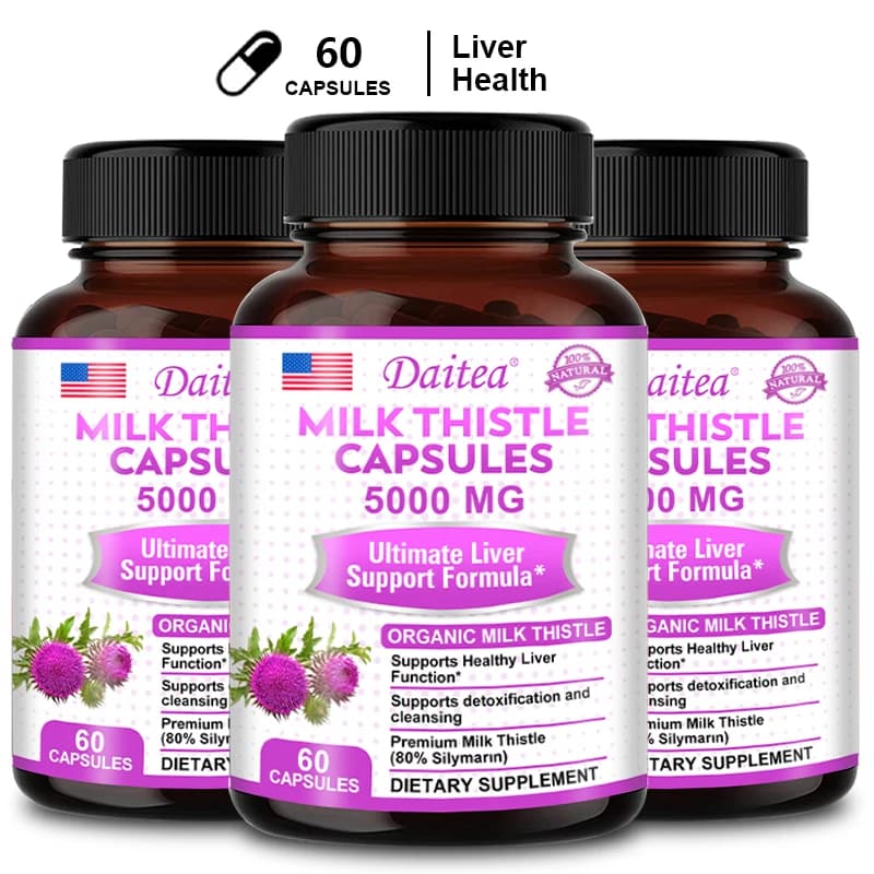 organic milk thistle liver support capsules — image 7