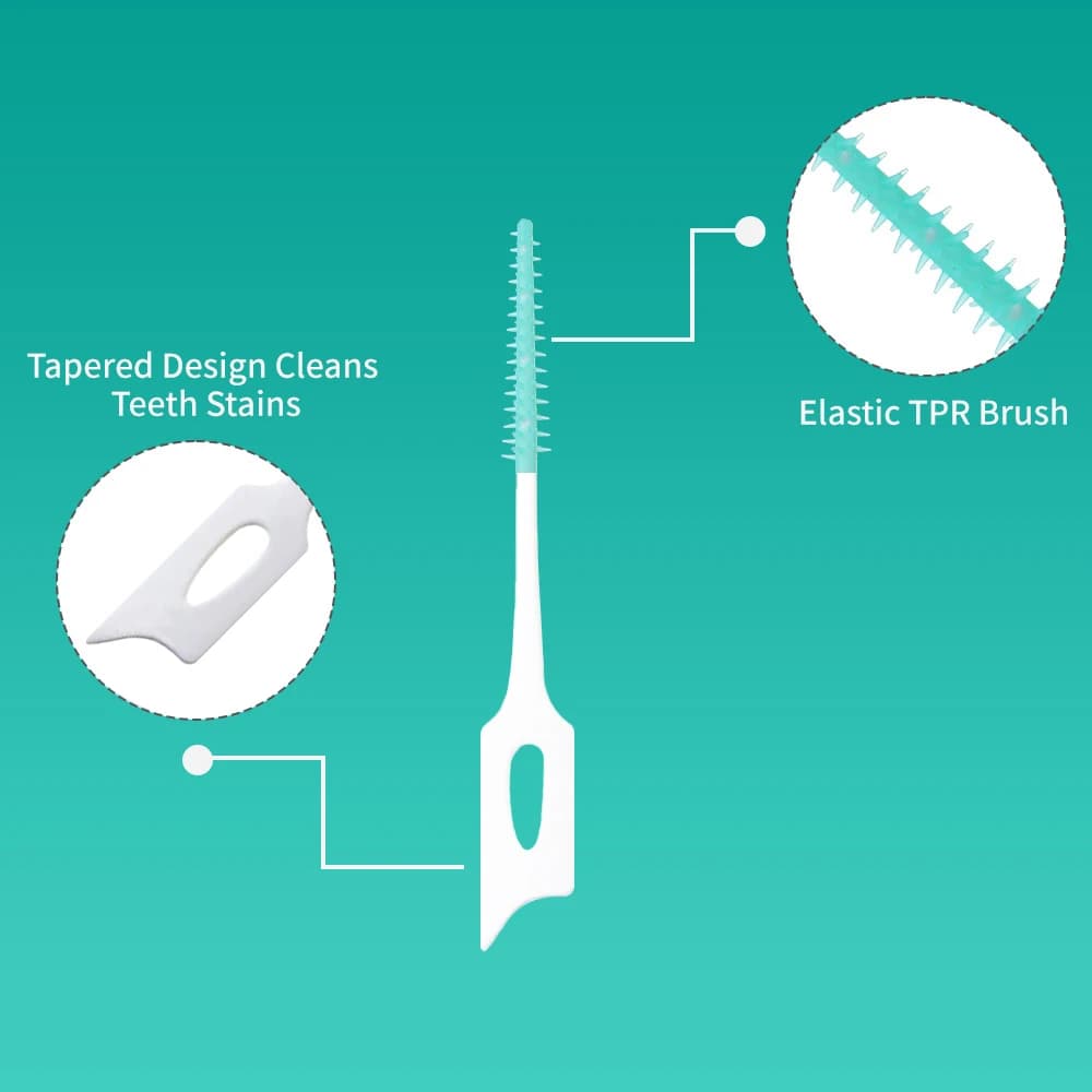 L-shaped interdental brush with soft nylon bristles — image 3