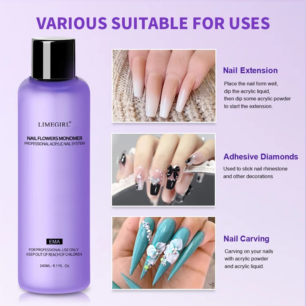 Limegirl nail acrylic liquid monomer bottle 120ml — image 3