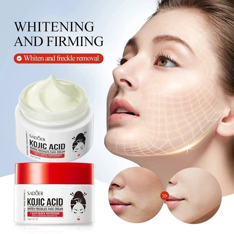 Kojic Acid Brightening Face Cream – Moisturizing, Freckle Reducing