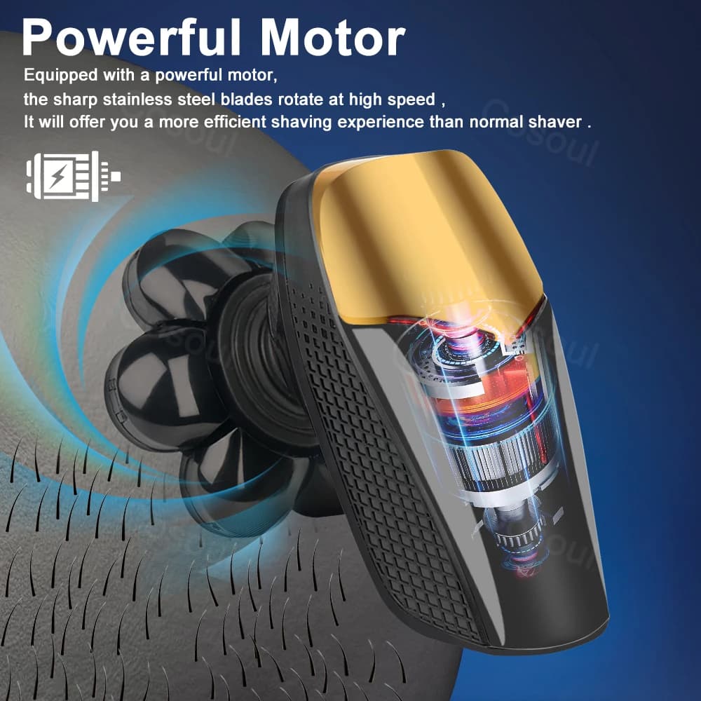 men's electric shaver for beard and bald head — image 3