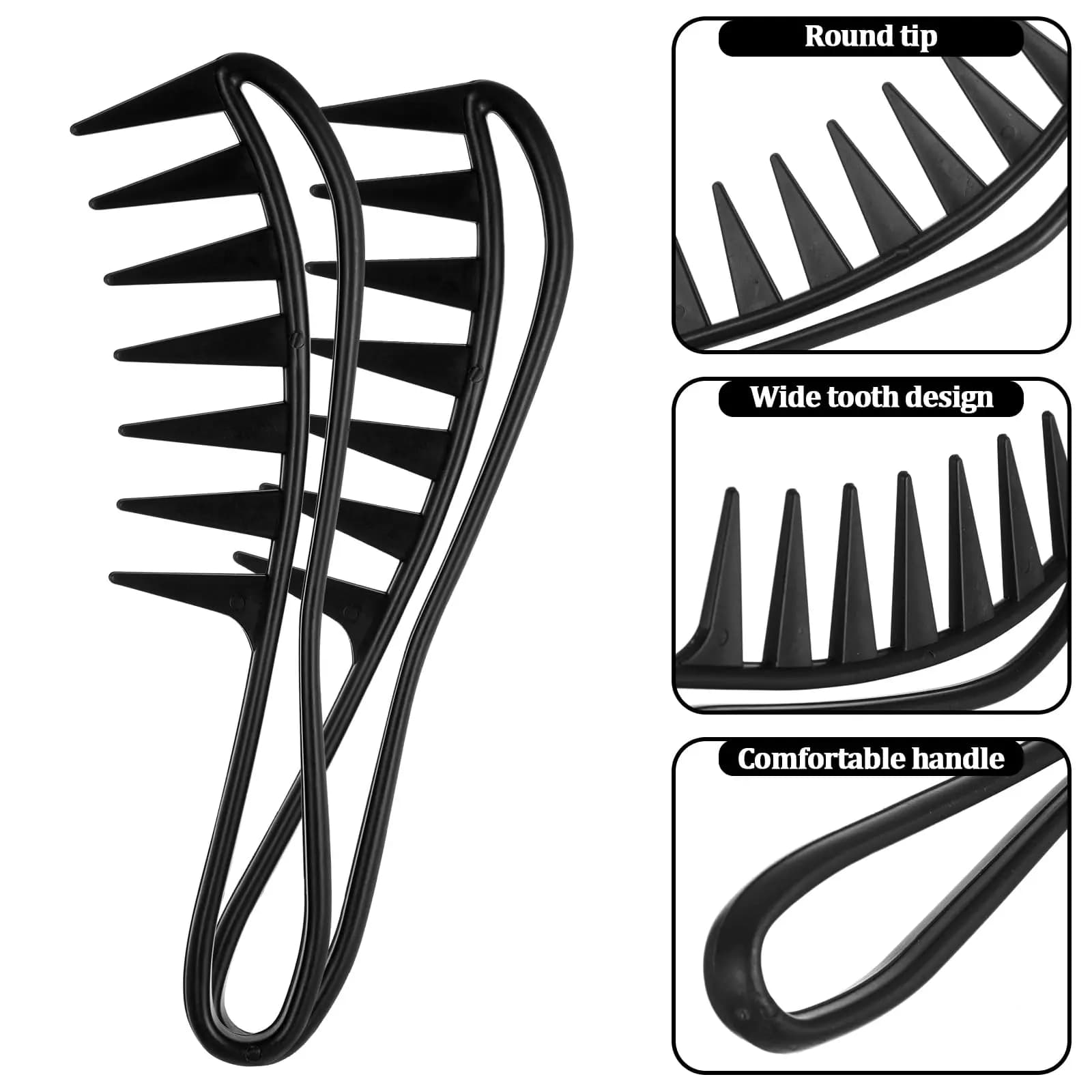 set of four men's hair styling combs — image 3