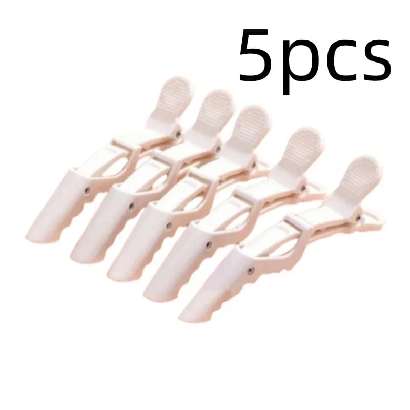 plastic non‑slip alligator hair clips in black and pink — image 8