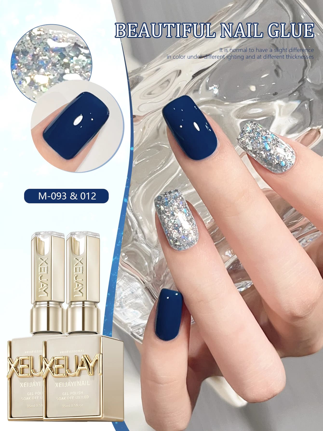 blue gel nail polish bottle — image 5