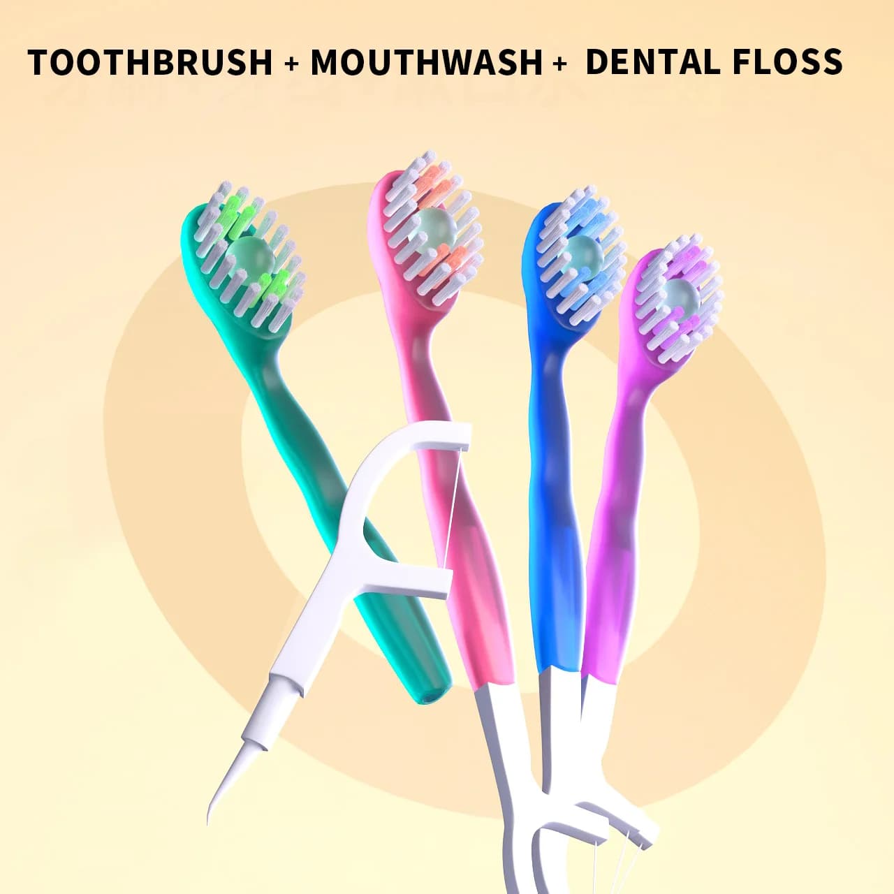 portable 5-in-1 dental care kit with toothbrush and floss — image 6