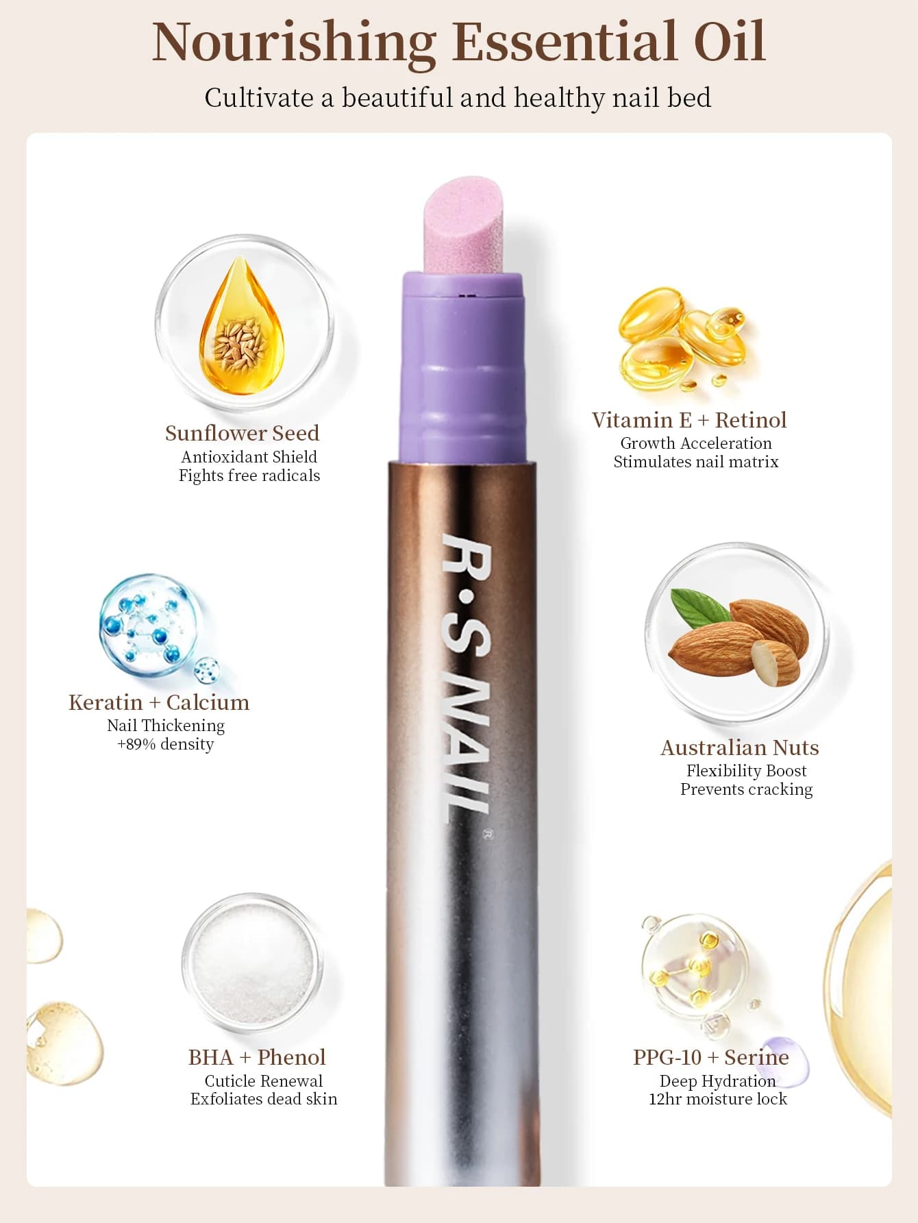 3-in-1 cuticle oil pen with brush tip — image 3