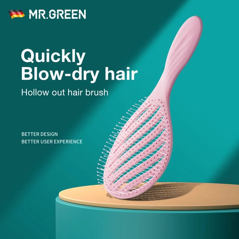 Hollow Out Hair Brush with Scalp Massage