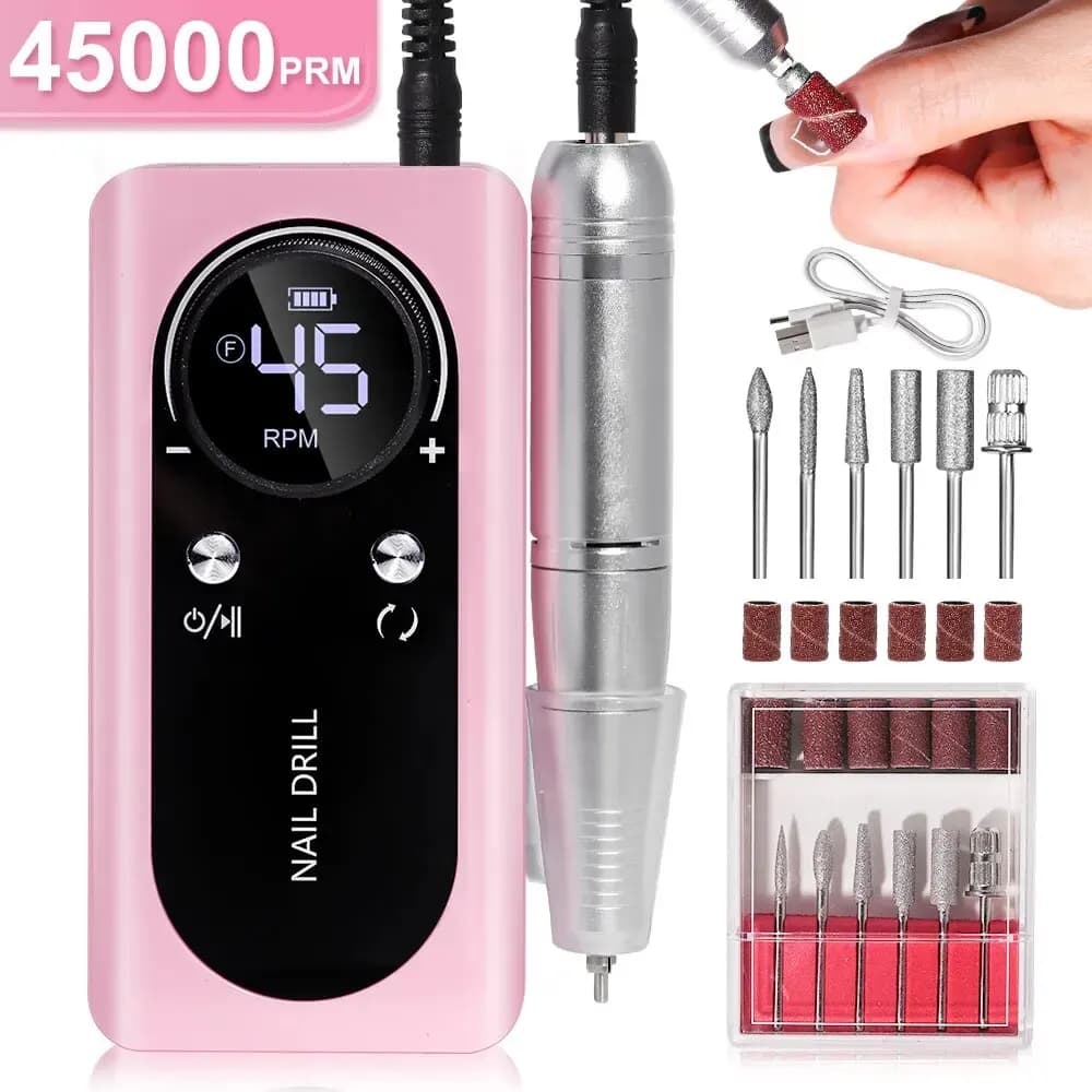 portable electric nail drill with rechargeable battery — image 8