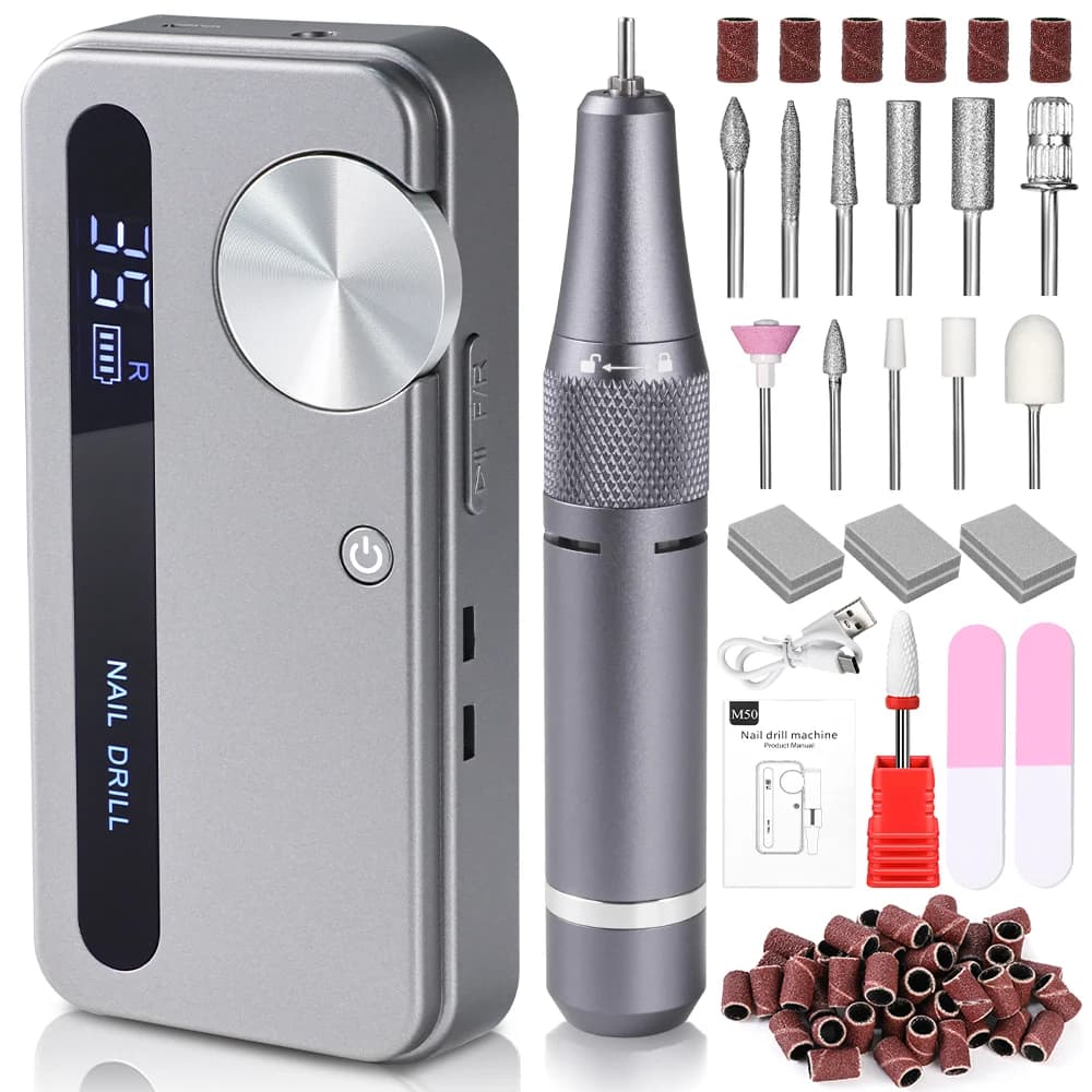 Rechargeable electric nail drill with 35,000 RPM motor — image 8